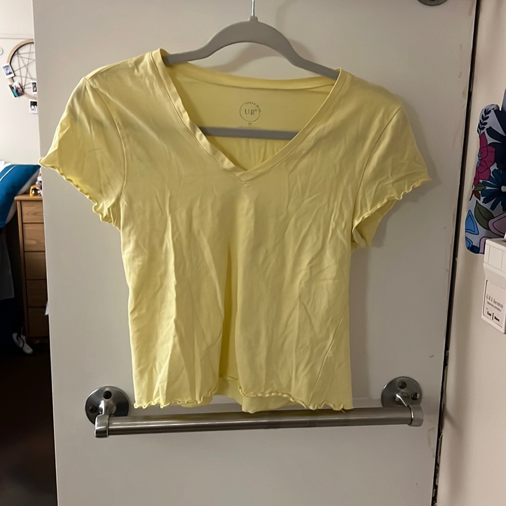 Yellow Cropped T-Shirt